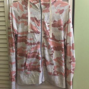 Camo pink Nike zip up sweater